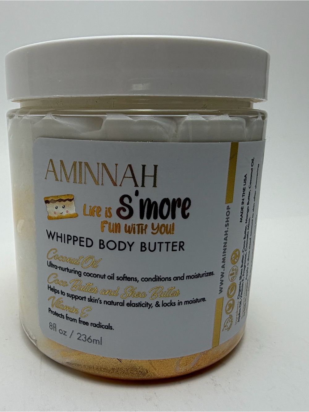 Aminnah - 'S'more' Whipped Body Butter – White